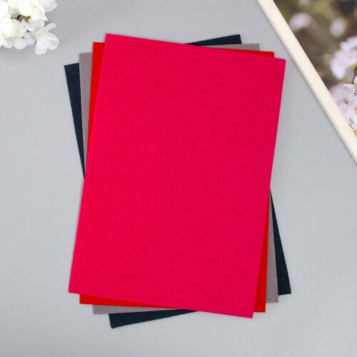 Набор мягкого фетра Астра 4 шт ассорти 1 мм 170 гр 20х30 см 361₽