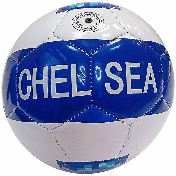 Мяч футбольный MEIK Chelsea (PVC 1,6 мм, 315 гр. , маш. сш. ) (синий/белый)