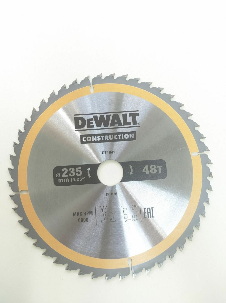 Пильный диск CONSTRUCT (235х30 мм; 48 ATB) DEWALT DT2111