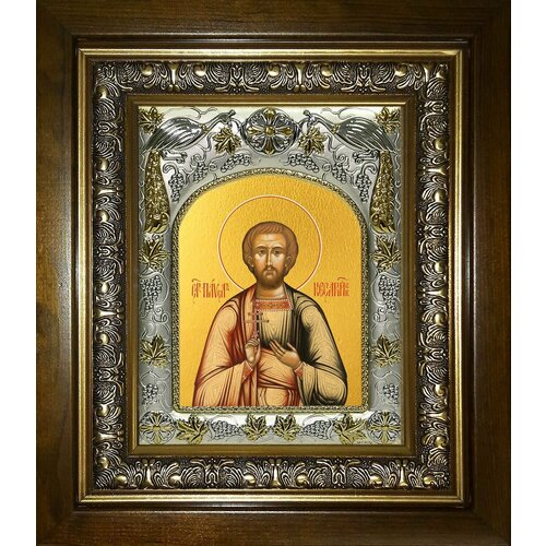 мученик павел кесарийский икона на доске 8 10 см Икона Святой мученик Павел Кесарийский
