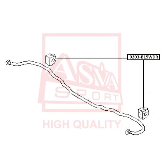 Ремкомплект, опора стойки амортизатора, ASVA 0203-B15WDR (1 шт.)