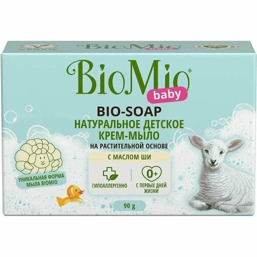 Детское крем-мыло BioMio BABY BIO CREAM-SOAP biomio мыло крем детское biomio baby cream soap 90 г