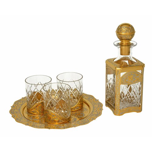 Набор для виски Предвкушение штоф 3 стакана блюдо 115390₽