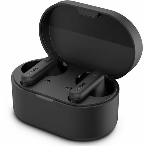 Гарнитура внутриканальные Philips TWS черный беспроводные bluetooth в ушной раковине TAT1108BK00 3027₽