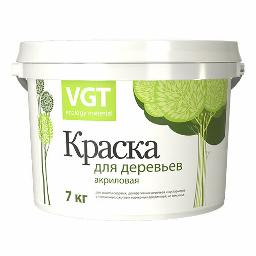 Краска для деревьев 3 кг ВД-АК-1180 ВГТ вгт vgt вгт вд ак 1180 краска для садовых деревьев 7кг