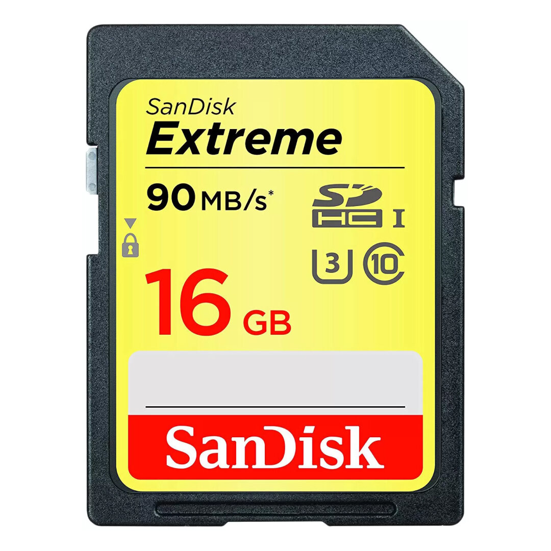 Карта памяти SanDisk Memory Card Extreme SDHC, 16 Гб