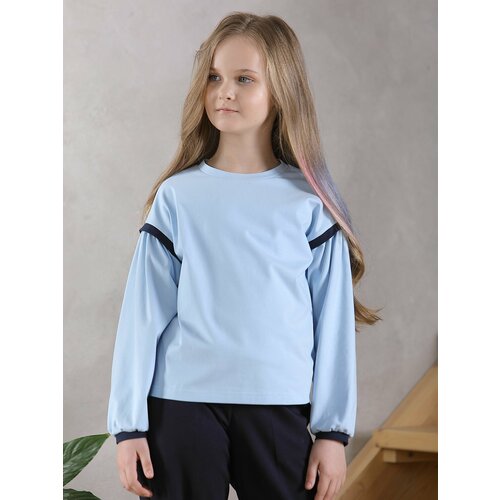 фото Школьная блуза ladno, размер 80, голубой