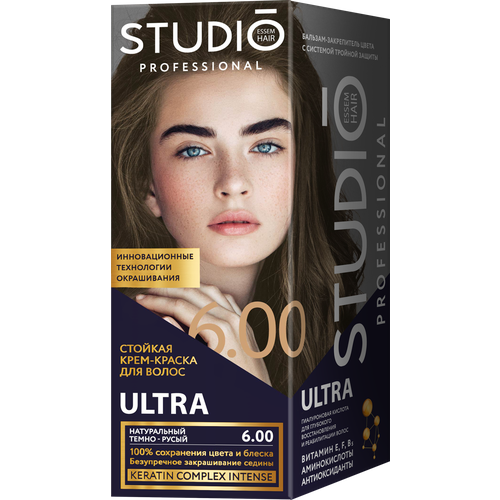 Стойкая крем-краска Studio 600 Натуральный темно-русый 115мл 600₽