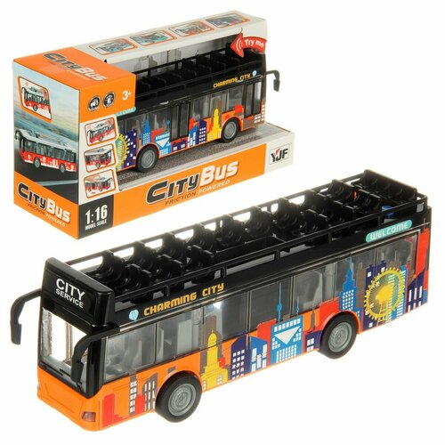Детский инерционный автобус со светом и звуком, Veld Co