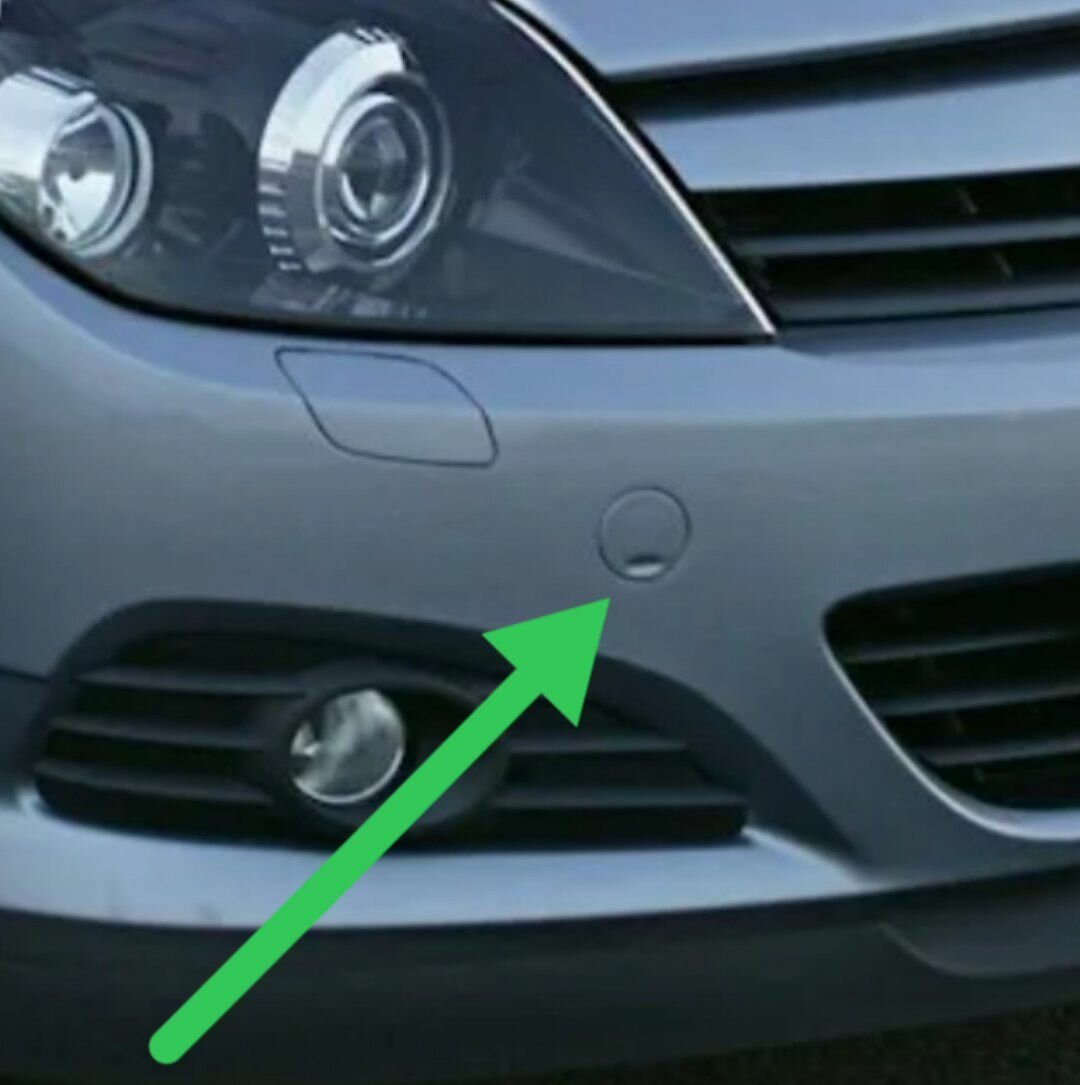 Заглушка буксировочного крюка переднего бампера для Opel Astra H серый
