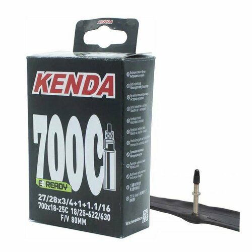 Велосипедная камера KENDA 700х18/25C F/V 80мм (5-516281) камера kenda 650x23 25c f v 48l