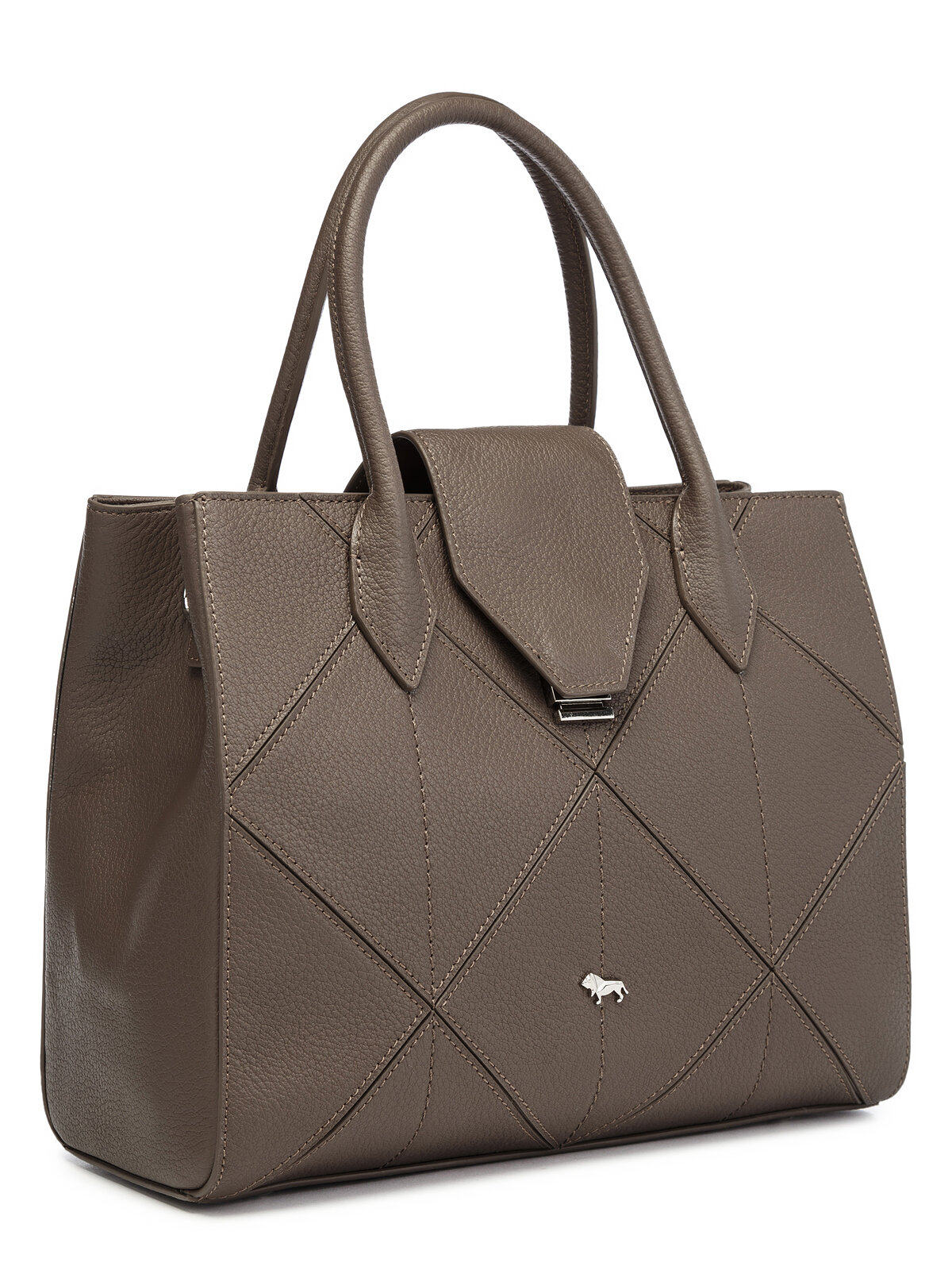 Сумка LABBRA, фактура тиснение, серый, коричневый — фото 1