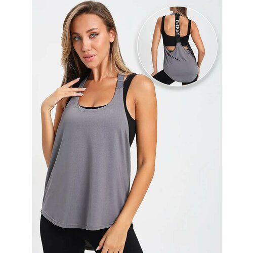 фото Майка спортивная roksport, размер xxl, серый