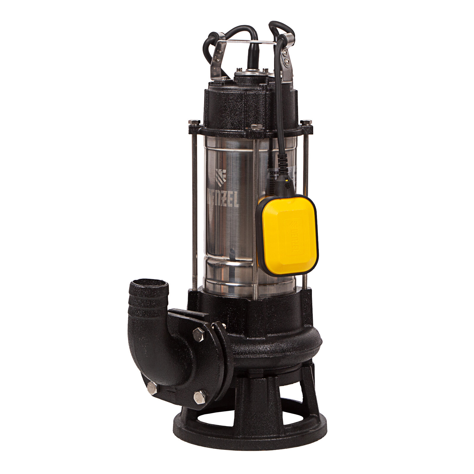 Фекальный насос FP1800-KS 1800 Вт напор 17 м 26000 л/ч нож-измельчитель Denzel 99806