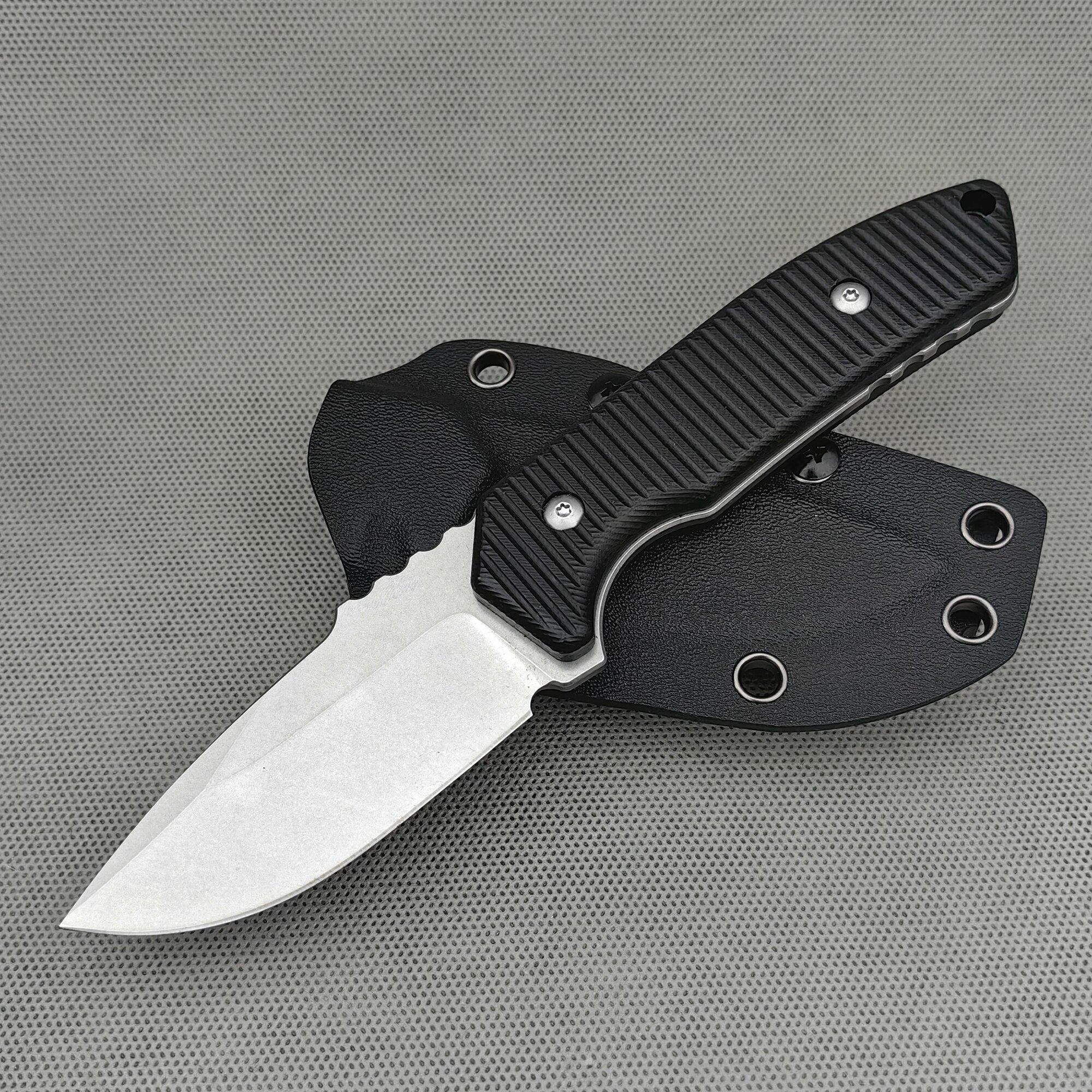 Походный мини-нож/ длина клинка 8,1 см/ рукоять G10/ ножны Кайдекс