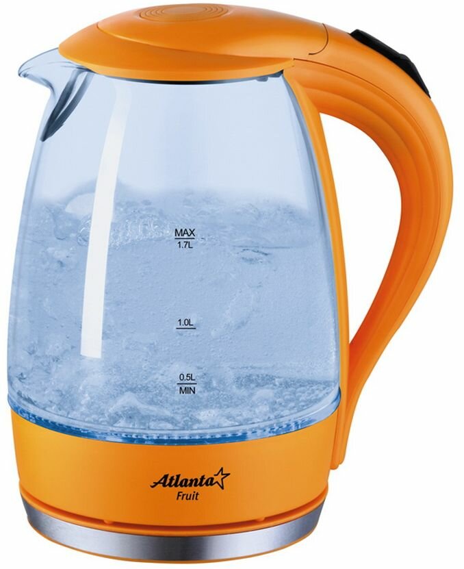 Чайник электрический Atlanta ATH-2461 1.7л, оранжевый