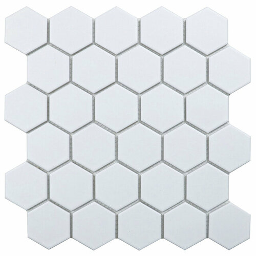 Плитка мозаика керамическая 278х265х06 Homework Hexagon small матовая белая 1014₽