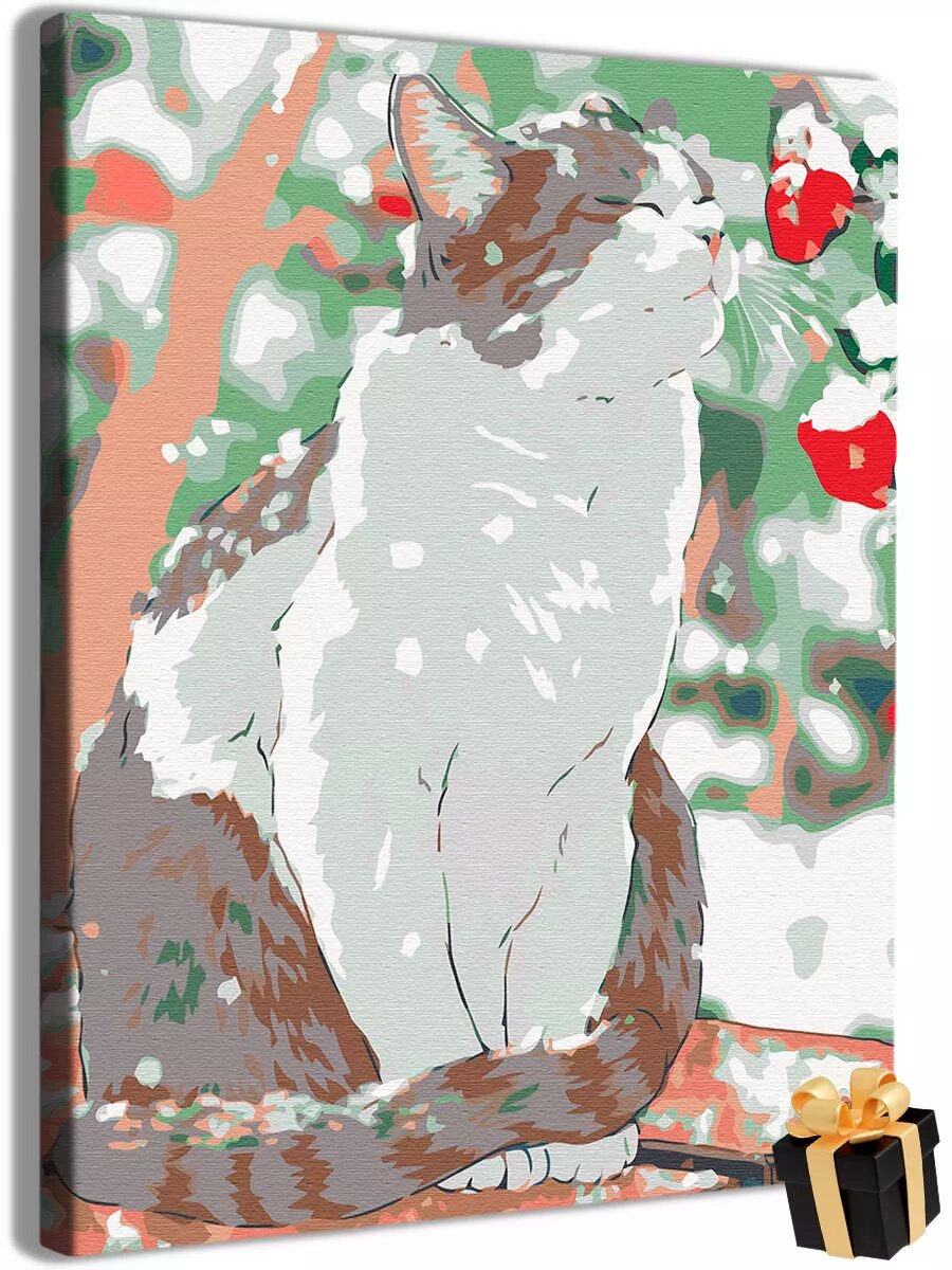 Кот зима