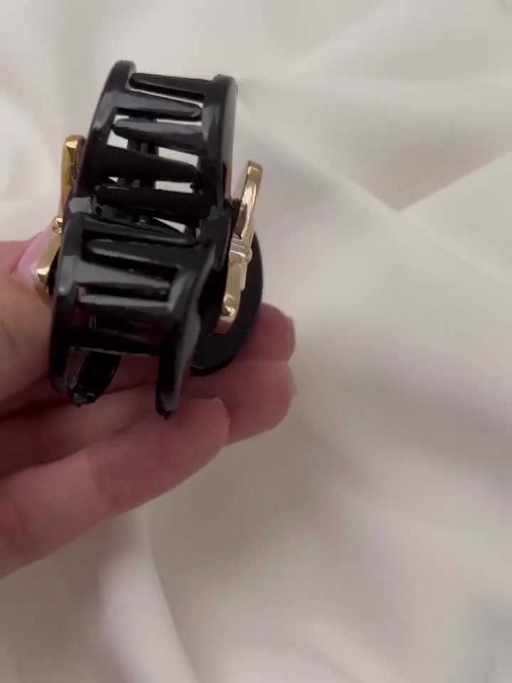 Заколка краб для волос Коко черный бант — фото 1