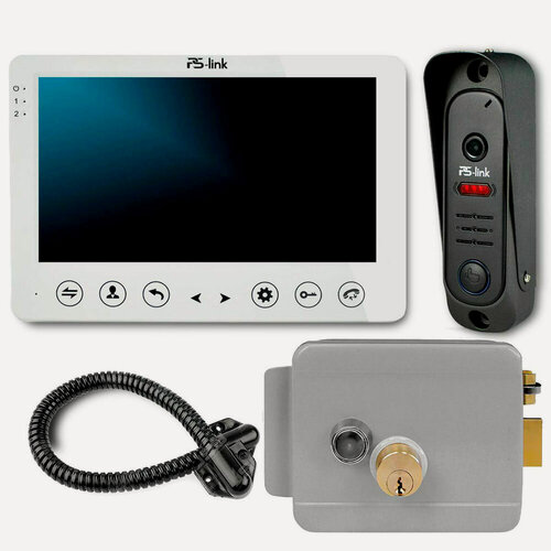 Изображение товара Комплект видеодомофона с электромеханическим замком PS-link 715DP-G с записью на карту