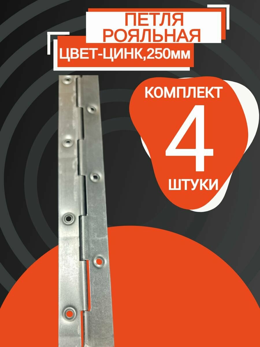 Петли рояльная 250мм (4 шт)