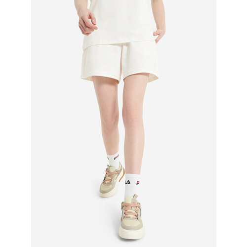 фото Шорты fila women's essentials light terry shorts, размер 46/48, кремовый