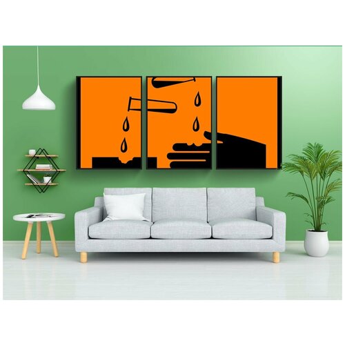 фото Набор модулных постеров для интерьера "предупреждение, опасность, ядовитый" 60x90 см. в тубусе, без рамки lotsprints