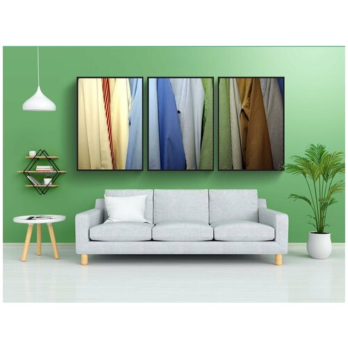 фото Набор модулных постеров для интерьера "рубашка, одежда, текстиль" 60x90 см. в тубусе, без рамки lotsprints