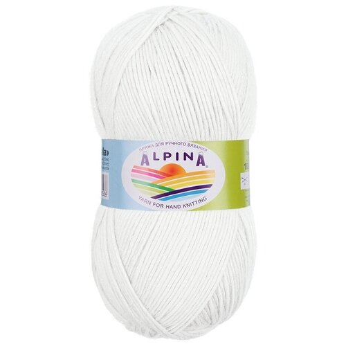 фото Набор пряжи alpina "stella", 3*100 г, 250 м+/-13 м, №84 белый