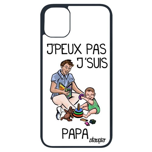 фото Противоударный чехол для смартфона // iphone 11 pro // "не могу - стал папой!" рисунок отец, utaupia, белый