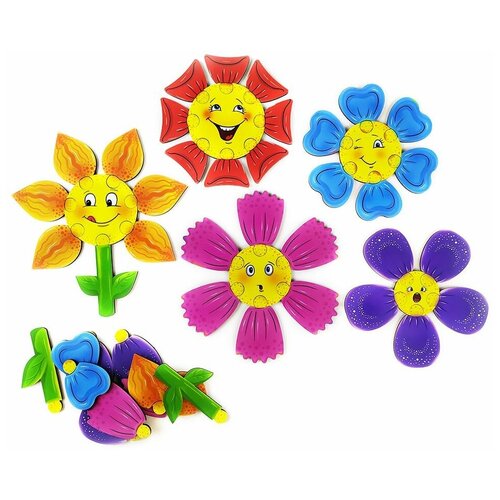 Цветочный сад, SmileDecor (пазл-конструктор, П1004) конструктор головоломка dia block цветочный сад