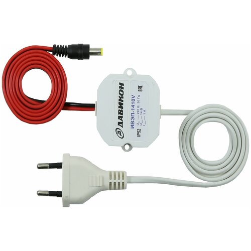 Блок питания 14В 1А стабилизированный универсальный штекер 55х21 мм ИВЭП-1410В 550₽