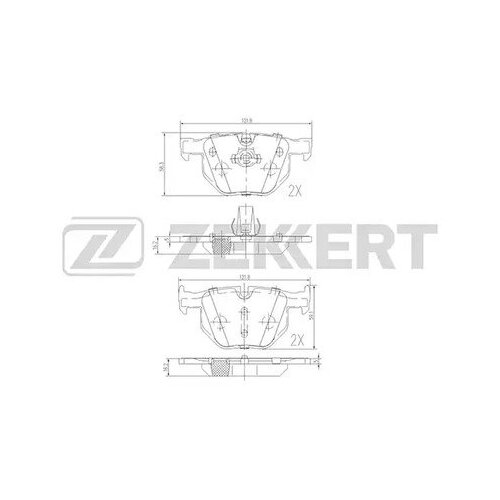 BS1017 ZEKKERT Колодки торм. диск. задн. BMW 5 (E60 E61) 03- 6 (E63 E64) 04-