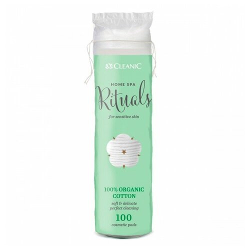 фото Ватные диски home spa rituals organic cotton, 100 шт. cleanic