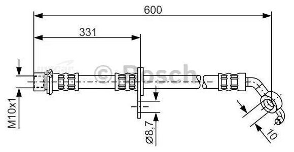 BOSCH 1987476108 Bosch Тормозной Шланг