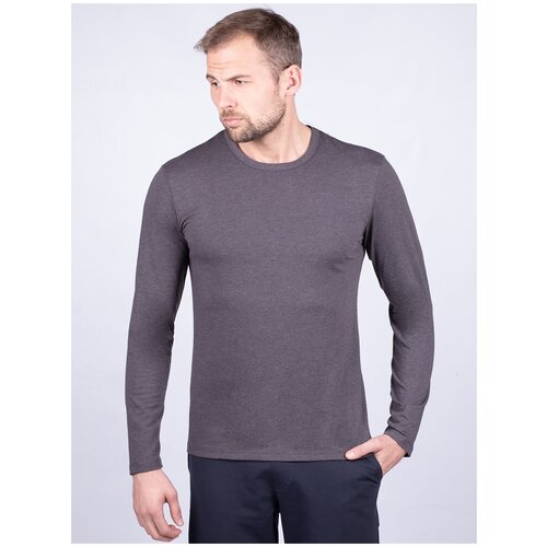 Лонгслив Oxouno OXO 0384 KULIR 01 Slim fit U-вырез размер S, антрацит меланж (серый)