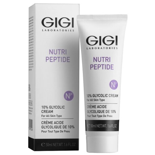 Gigi Nutri Peptide 10% Glycolic Cream Крем ночной с 10% гликолиевой кислотой для всех типов кожи, 50 мл крем для лица gigi nutri peptide 10% glycolic cream 50 мл