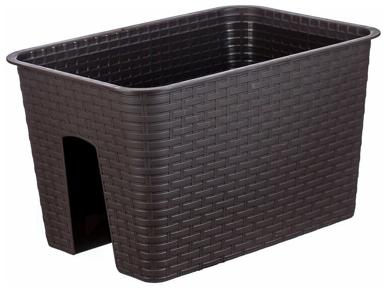 фото Кашпо IDEA (М-Пластика) подвесное на перила Ротанг