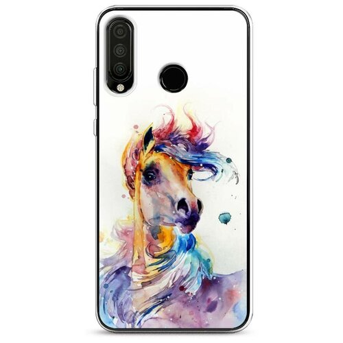 фото Силиконовый чехол "лошадь арт 2" на huawei p30 lite / хуавей п30 лайт case place