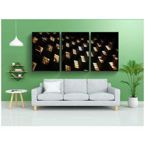 фото Набор модулных постеров для интерьера "окрашенный, стекло, ковентри" 60x90 см. в тубусе, без рамки lotsprints