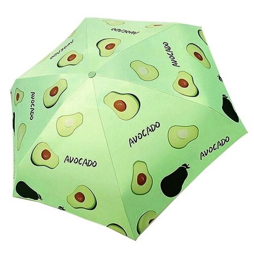 Зонт детский складной компактный с чехлом LACOGI, диаметр 90 см., авокадо