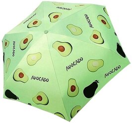 Зонт детский складной компактный с чехлом LACOGI, диаметр 90 см авокадо