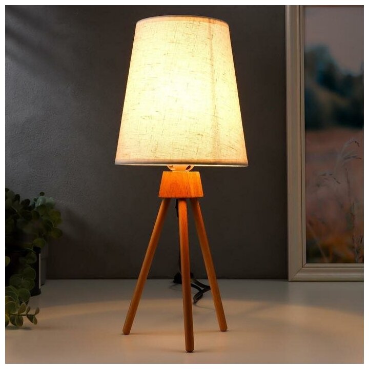 Настольная лампа 16600/1WT E27 40Вт белый 16х16х36,5 см - фотография № 6