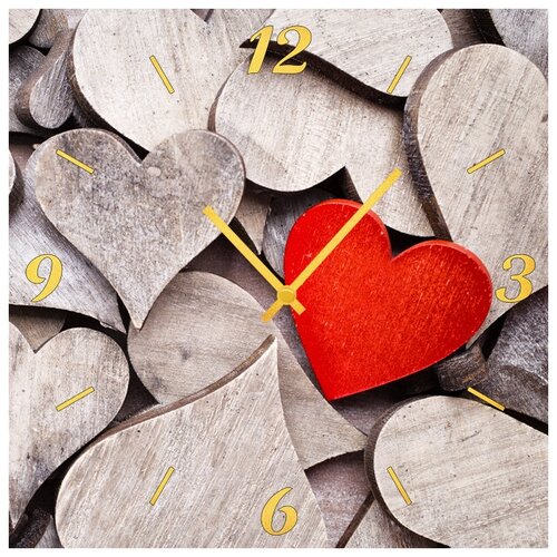 фото Svs настенные часы svs 3001896 красный двухэтажный автобус