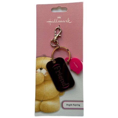 Брелок Hallmark, металл, розовый