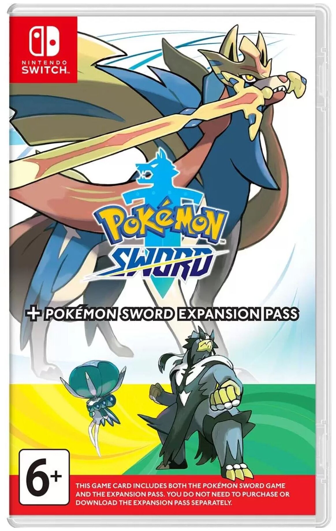 Игра Pokemon Sword + Expansion Pass для Nintendo Switch на картридже
