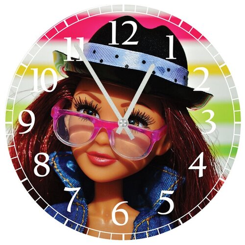 фото Svs настенные часы svs 3501143 kids кукла в очках