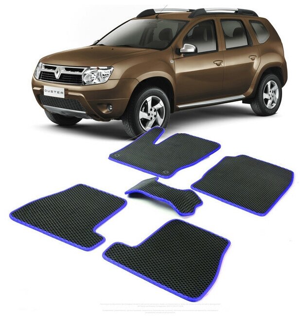 фото Коврики EVA ЕВА ЭВА в салон автомобиля DUSTER 2010-2014 Дорестайл Renault Рено Дустер Дастер Дастера