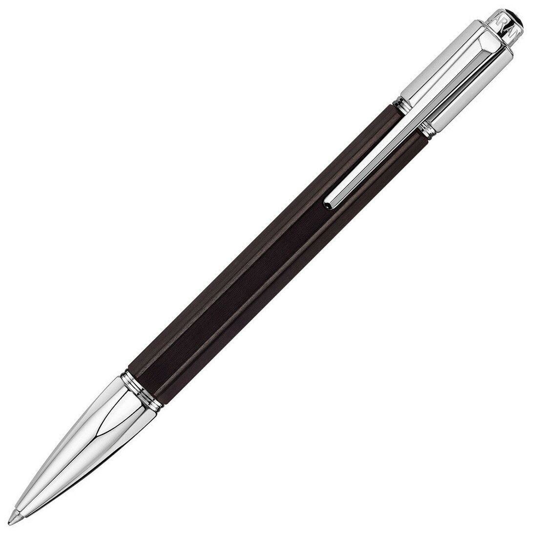 Шариковая ручка Caran d'Ache Varius Ebony Silver Plated (4480.086)