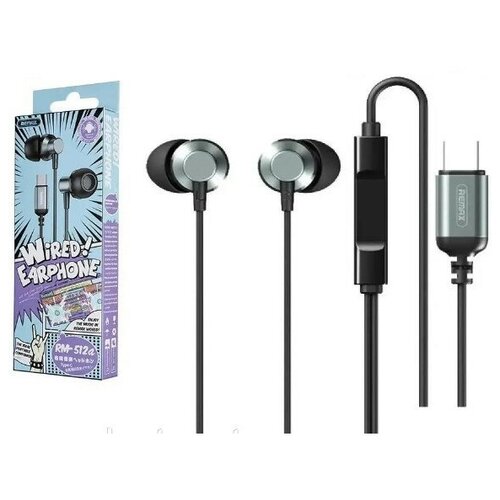 Наушники с микрофоном Remax RM-512a Type-C чёрные 71300₽